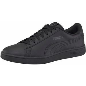 PUMA Sneakers Smash v2 - Kleur Puma Black - Vetersluiting - Rond
