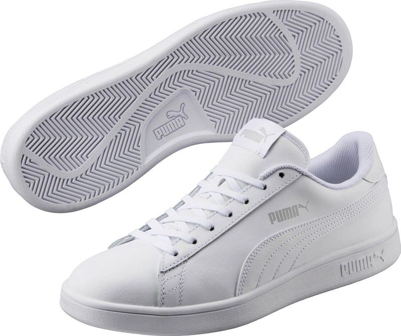 Puma - Smash - Sneakers - Wit - Leer - Rubberzool