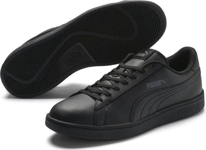 PUMA - Smash V2 L - Sneakers - Zwart - Leer
