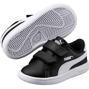 Puma Smash v2 L V Sneakers - Maat 25 - Unisex - zwart/wit