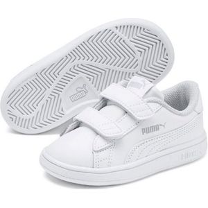 PUMA Unisex Baby Puma Smash v2 L V Inf Sneakers, Puma White-Puma White, 21 EU