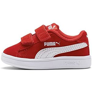 PUMA Smash V2 Sd V Inf sneakers voor kinderen, uniseks, Rood High Risicovit Red Puma White, 25 EU