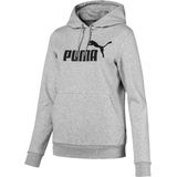 PUMA ESS Logo Hoody FL Trui Dames - Light Gray Heather