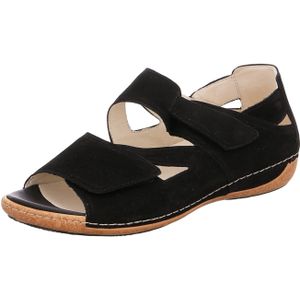 Waldlaufer - Heliett - Sandalen - Zwart - Leer - Klittenbandsluiting