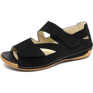 Waldläufer - Heliett - Dames Sandalen - Zwart - Nubuck Leer