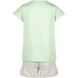 Esprit - Kledingset - Groen - T-shirt met Ronde Hals en Korte Broek met Elastische Tailleband