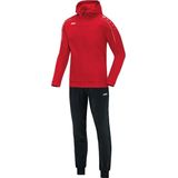 JAKO Classico trainingspak kinderen polyester met capuchon, nachtblauw/citro, 164, M9450, Rood