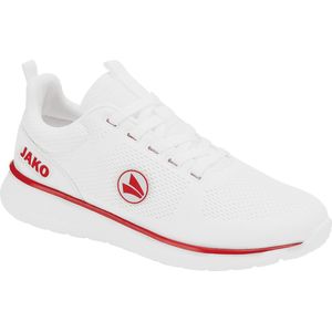 JAKO Uniseks Team Mesh sneakers, wit/rood, 43 EU, wit, rood, 43 EU