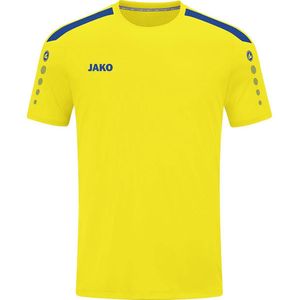 JAKO Shirt Power Korte Mouw Geel-Blauw