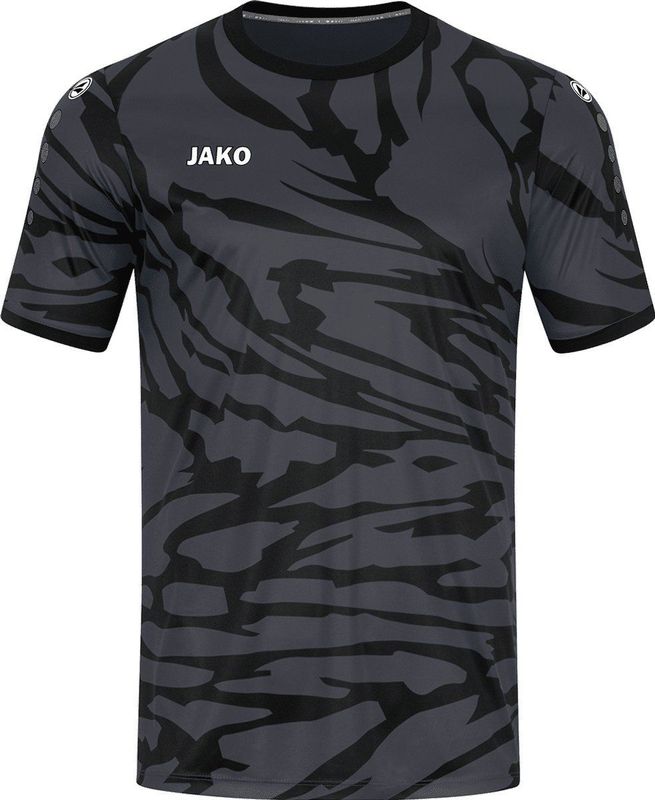 JAKO Shirt Animal Korte Mouwen Antraciet-Zwart-Wit