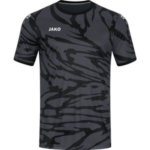 JAKO Shirt Animal Korte Mouwen Antraciet-Zwart-Wit