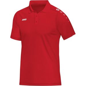 Jako Polo Classico Kind Rood-Wit0