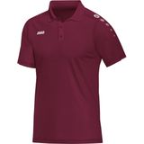 Jako Polo Classico Bordeaux-Wit