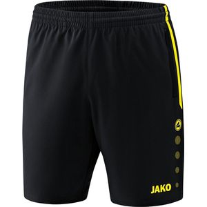 Jako - Competition 2.0 - Short - Zwart en Fluogeel - Stretch-Micro-Twill