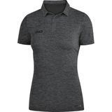 Jako Polo Premium Basics Dames Antraciet Gemeleerd