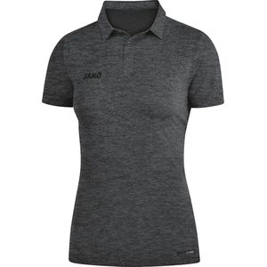 Jako Polo Premium Basics Dames Antraciet Gemeleerd
