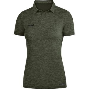 Jako Polo Premium Basics Dames Kaki Gemeleerd