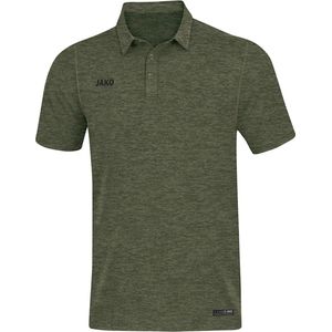 Jako Polo Premium Basics Kaki Gemeleerd
