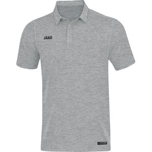 Jako Polo Premium Basics Grijs Gemeleerd