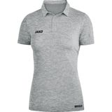 Jako Polo Premium Basics Dames Grijs Gemeleerd