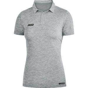 Jako Polo Premium Basics Dames Grijs Gemeleerd