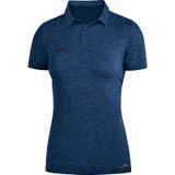 Jako Polo Premium Basics Dames Royal Blauw Gemeleerd
