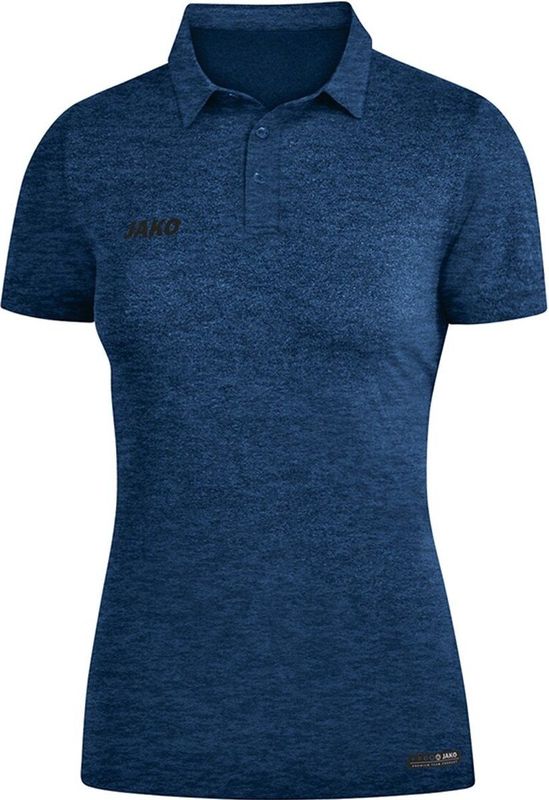 Jako Polo Premium Basics Dames Royal Blauw Gemeleerd