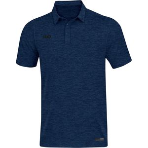 Jako Polo Premium Basics Marine Blauw Gemeleerd