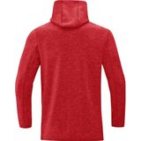 Jako Jas met Capuchon Premium Basics Dames Rood Gemeleerd