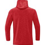 Jako Jas met Capuchon Premium Basics Dames Rood Gemeleerd
