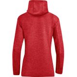 Jako Jas met Capuchon Premium Basics Dames Rood Gemeleerd