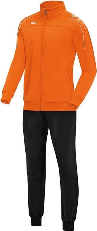 Trainingspak - Zwart - Polyester - Met Ritssluiting en Geribbelde Manchetten