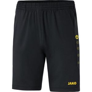 JAKO Trainingsshort Premium - Zwart-Neongeel - Polyester