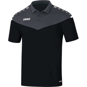 Jako Champ 2.0 Poloshirt Kind Zwart-Antraciet Maat 140