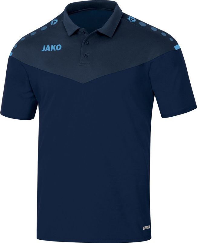 Jako Champ 2 0 Poloshirt Kind Marine Blauw-Donker Blauw-Hemels Blauw0