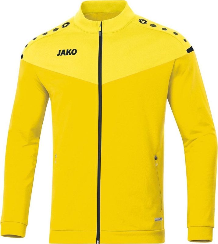 JAKO Polyesterjack Champ 2.0 - Geel-Zwart - 100% Shiny Polyester