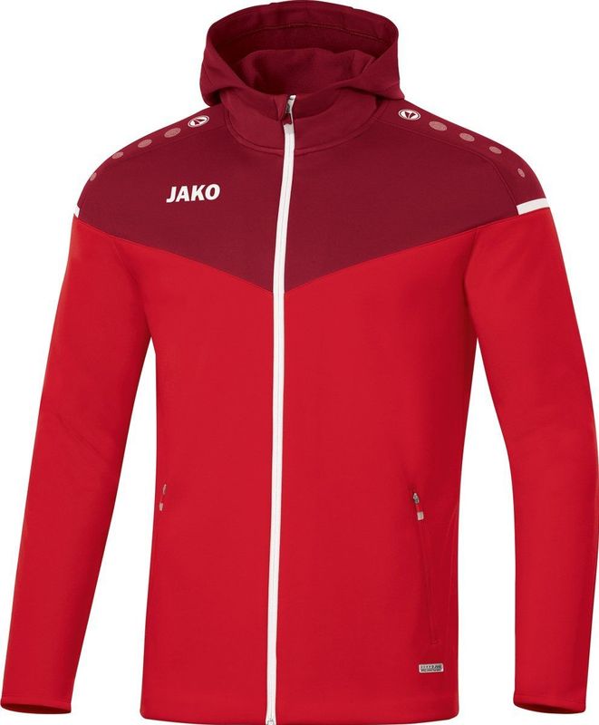 Jako - Champ 2.0 - Jas met Kap - Rood - Bonded-Polyester-Fleece