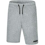 Jako - Base - Joggingshort - Lichtgrijs - GOTS-gecertificeerd Bio-Katoen, Ritszakken, Elastische Boord