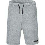 Jako - Base - Joggingshort - Lichtgrijs - GOTS-gecertificeerd Bio-Katoen, Ritszakken, Elastische Boord