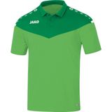 JAKO Champ 2.0 Poloshirt dames, marineblauw/donkerblauw/hemelsblauw, maat 44, lichtgroen/sportgroen