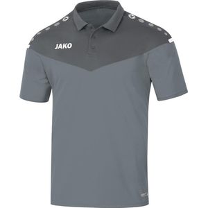 Jako Champ 2.0 Poloshirt Dames Steen Grijs-Licht Antraciet Maat 44