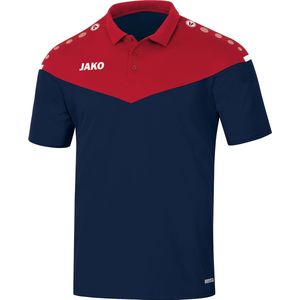 Jako Champ 2.0 Poloshirt Dames Marine Blauw-Chili Rood Maat 34