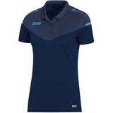 Jako Champ 2.0 Poloshirt Dames Marine Blauw-Donker Blauw-Hemels Blauw Maat 34