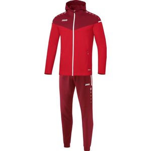 JAKO Heren trainingspak Polyester Champ 2.0 met capuchon, rood/wijnrood, L