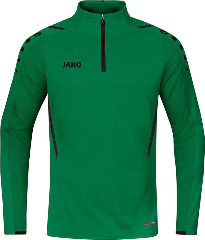 Jako - Ziptop Challenge - Groene Longsleeve Kids-128
