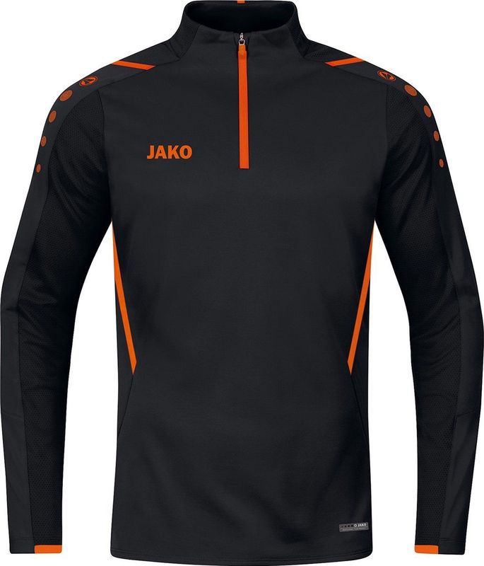 Jako - Ziptop Challenge - Zwarte Longsleeve Kids