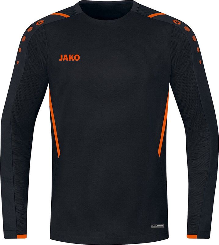 Jako - Sweater Challenge - Zwart met Oranje Trui Kids