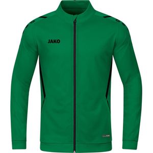 JAKO - Polyester Jas Uitdaging, Uniseks-Volwassene, Sportgroen/Zwart, L