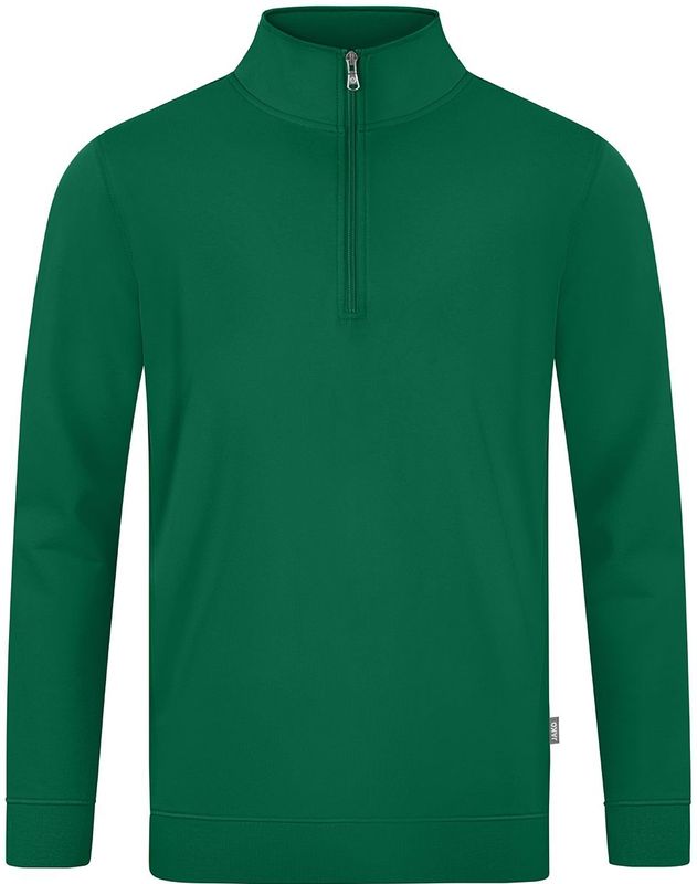 Jako - Doubletex Ziptop - Groen - Heren - ¼ Rits