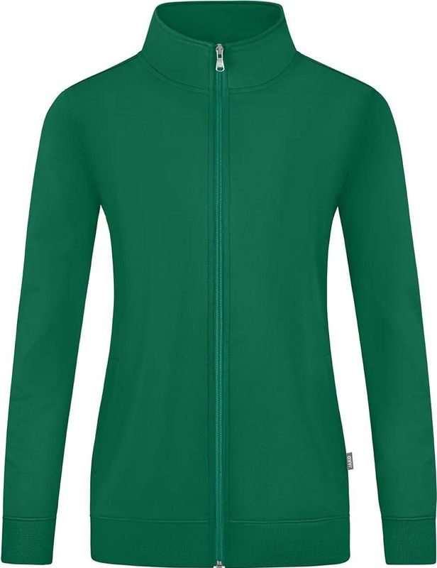 Jako Doubletex Sweaterjas Dames - Groen